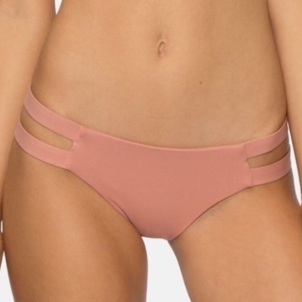 Tavik Chloe Moderate Coverage Rose Dawn Double-Strap Bikini Bottom SIZE LARGE